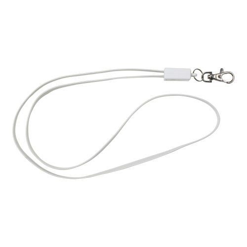 TPE 2-in-1 lanyard Marguerite, white
