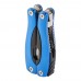 Metalen 10-in-1 gereedschapset Céline, kobaltblauw