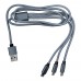 Nylon oplaadkabel Felix, zwart