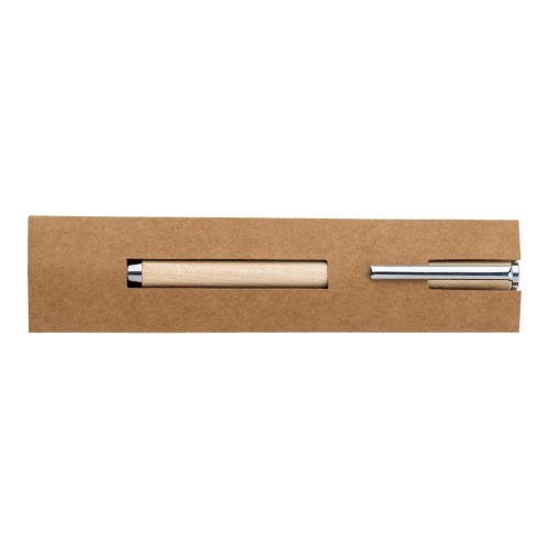 Esdoorn houten balpen Lucienne, bruin