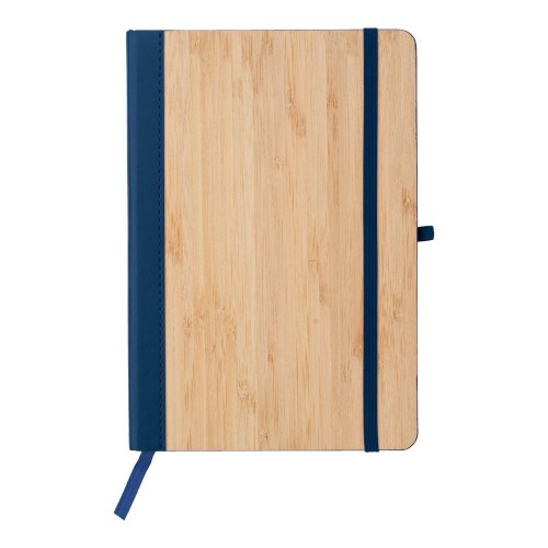 PU en bamboe notitieboek Dorita, blauw