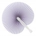 Paper hand held fan Dylan, white