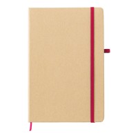 Steenpapier notitieboek Cora, rood