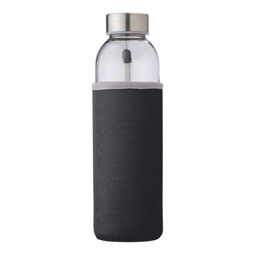 Glazen fles (500 ml) Nika, zwart
