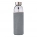 Glasflasche (500ml) mit einem Neoprenhülle Nika, Grau