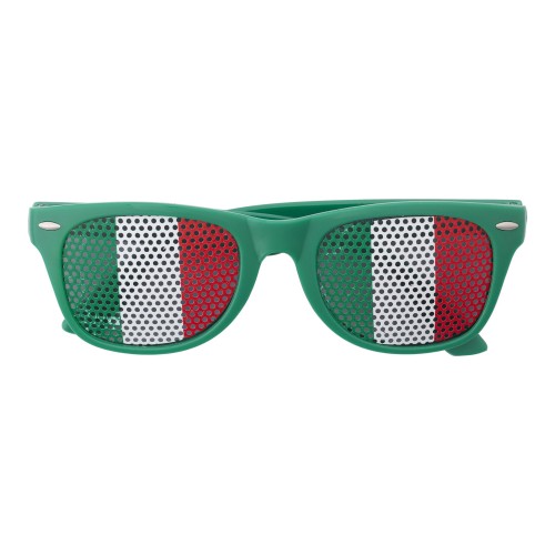 Plexiglas zonnebril met landen vlag Lexi, groen/wit
