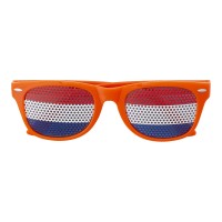Plexiglas zonnebril met landen vlag Lexi, rood/wit/blauw