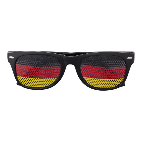 Plexiglas zonnebril met landen vlag Lexi, zwart/rood