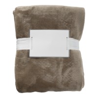 Flannel fleece (280 gr/m²) blanket Sean, khaki