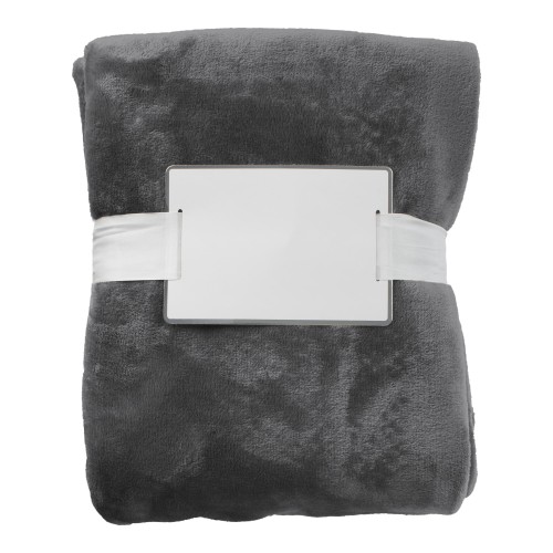 Flannel fleece (280 gr/m²) blanket Sean, grey