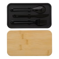 PP dubbele laag lunchbox Maxton, zwart