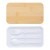 PP dubbele laag lunchbox Maxton, wit