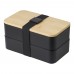 PP dubbele laag lunchbox Maxton, zwart PP dubbele laag lunchbox Maxton, zwart