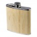 RVS en bamboe heupfles Hayden, bruin RVS en bamboe heupfles Hayden, bruin