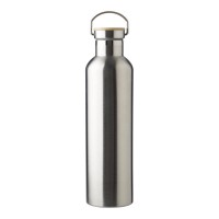 Doppelwandige Flasche aus Edelstahl Damien, Silber