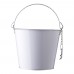 Iron and aluminium ice bucket Corey, white