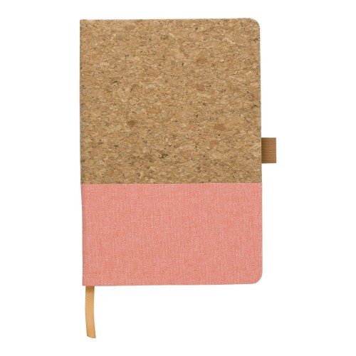 Cork and cotton notebook Trevor, peach