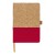 Cork and cotton notebook Trevor, red