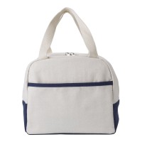 Kühltasche aus Baumwolle (280 gr/m²) Alex, marineblau/neutral