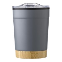 Stainless steel travel mug Sophia, grey