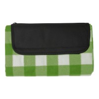 rPET foldable polar fleece blanket Vesper, light green