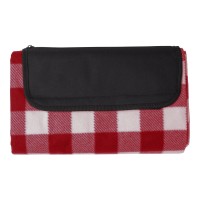 rPET foldable polar fleece blanket Vesper, red