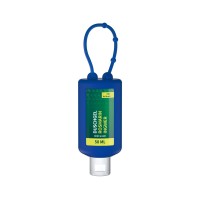 Duschgel Rosmarin-Ingwer. 50 ml Bumper blau, Body Label (R-PET)
