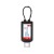 Hände-Desinfektionsgel (DIN EN 1500). 50 ml Bumper (schwarz), Body Label (R-PET)