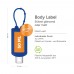 Hände-Desinfektionsgel (DIN EN 1500). 50 ml Bumper blau, Body Label (R-PET)
