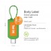 Hände-Desinfektionsgel (DIN EN 1500). 50 ml Bumper grün, Body Label (R-PET)