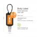 Handreinigungsspray. 50 ml Bumper (schwarz), Body Label (R-PET)