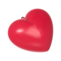 Plastic bauble “mini heart”, standard-red