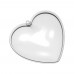 Plastic bauble “mini heart”, transparent