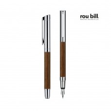 roubill Tizio   Füllhalter. zilver, bruin