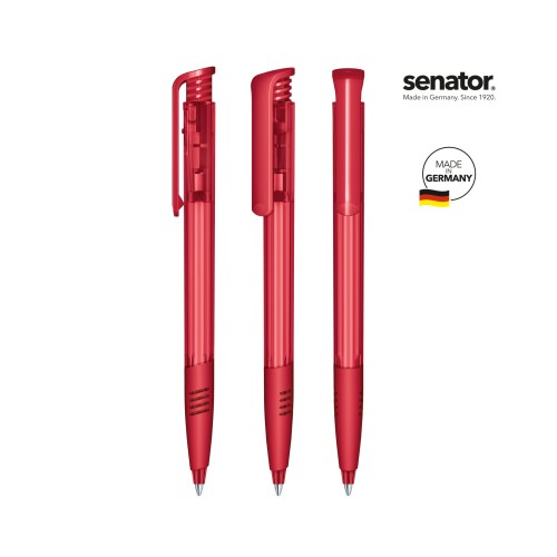 senator Super Hit Clear SG  Druckkugelschreiber, red 201