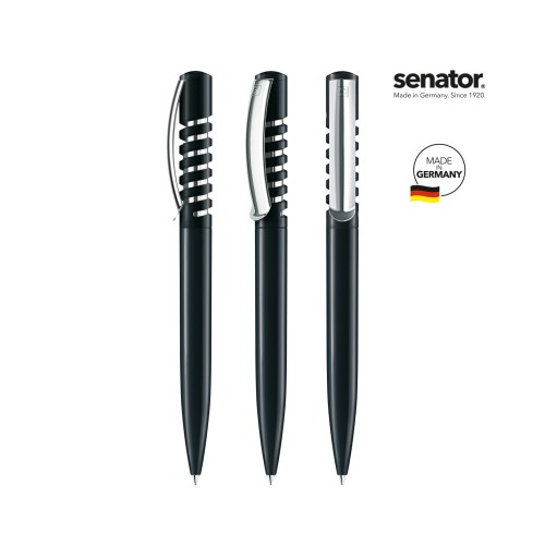 senator New Spring  Polished MC  Druckkugelschreiber, zwart