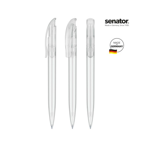 senator Challenger Frosted  Druckkugelschreiber, wit
