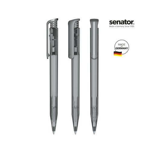 senator Super Hit Clear  Druckkugelschreiber, gray Cool Gray 9