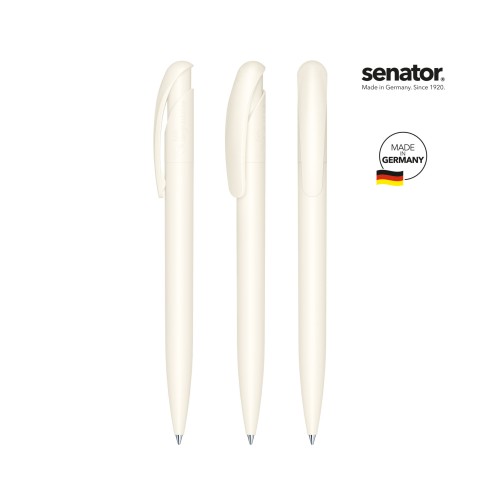 senator Nature Plus Matt   Druckkugelschreiber, natuurlijk wit