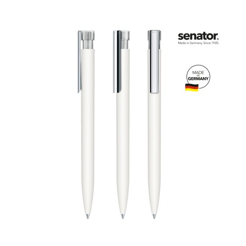 senator Liberty Soft Touch MC  Druckkugelschreiber, White