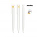 senator Liberty Polished Basic  Druckkugelschreiber. white, yellow 7408