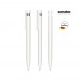 senator Liberty Polished Basic  Druckkugelschreiber. white, gray cool gray 9