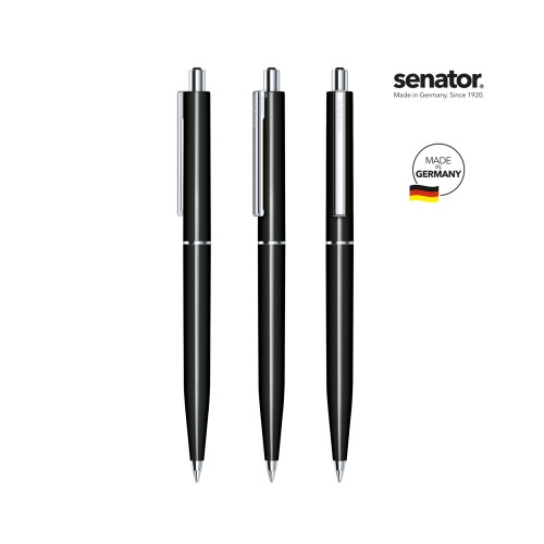 senator Point Polished Druckkugelschreiber, zwart senator Point Polished Druckkugelschreiber, zwart