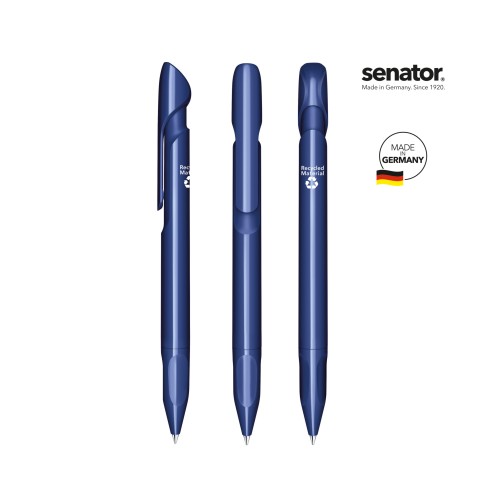 senator Evoxx Polished Recycled Druckkugelschreiber, blue 2757