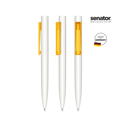 senator Headliner  Polished  Basic Drehkugelschreiber. weiß,gelb 7408