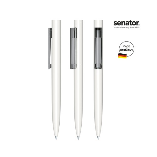 senator Headliner  Polished  Basic Drehkugelschreiber. weiß,grau cool gray 9