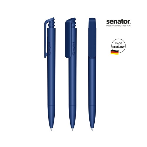 senator Trento Matt Recycled Druckkugelschreiber, blau 2757