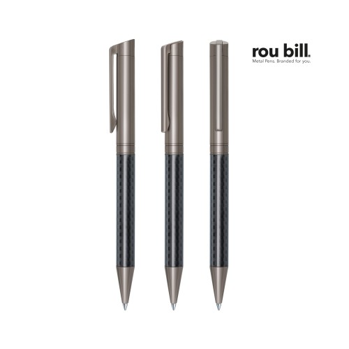 roubill Carbon  Line Black  Drehkugelschreiber, Silber