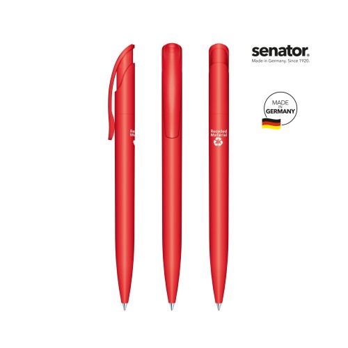 senator Challenger  Matt Recycled Druckkugelschreiber, rood 186
