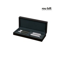 roubill Carbon Line Set (Drehkugelschreiber+ Füllhalter), Silber